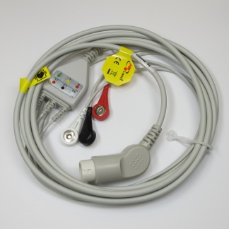 ECG 3 Lead Trunk CBL & Snap Lead Set (IEC) for Goldway